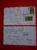 - Lot De 2 Enveloppes Avec Lettres Parties De Douglasseville USA Pour CAEN (France) En 1987. - - Otros & Sin Clasificación