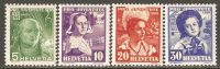 Switzerland 1936 Mi# 306-309 ** MNH - Unused Stamps