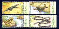 MOLDAVIE 2005, LEZARD, SERPENT, GRENOUILLE, TORTUE, 4 Valeurs, Neufs. R1627 - Schildpadden