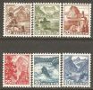 Switzerland 1948 Mi# 500-505 ** MNH - Engr. - Neufs