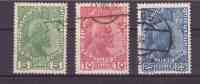 LIECHTENSTEIN 1912  Prince Joannes II (1840-1929)  Michel Cat. N° 1/3 Cpl Set Of 3  Very Fine Used - Used Stamps