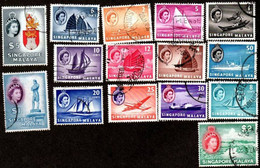 SINGAPORE..1955..Michel  # 28-42 ..used. - Singapur (...-1959)