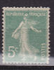 FRANCE N° 137 5C VERT TYPE SEMEUSE TYPE I IMPRESSION DEFECTUEUSE NEUF SANS CHARNIERE - Neufs