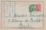 331/19 -  Entier Petit Albert ARLON 1921 Vers Daumerie à BINCHE - Cachet Privé Chaussures Klein - Peters - Tarjetas 1909-1934
