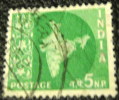 India 1957 Map Of India 5np - Used - Used Stamps