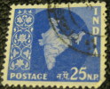 India 1957 Map Of India 25np - Used - Used Stamps