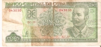 BILLETE DE CUBA DE 5 PESOS DEL AÑO 2000  (BANKNOTE) - Kuba