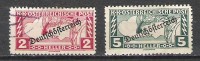 Autriche - Timbres Pour Journaux - 1918/9 - Y&T 34/5 - Oblit. - Portomarken