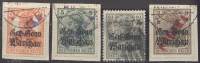 POLAND - LOCAL  OVPT.  4 Stamps  - 1918 - GOOD - Oblitérés