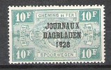 Belgique - Journaux - 1928 - COB 17 - Neuf * - Newspaper [JO]
