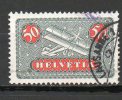 SUISSE P Aériene 50c Noir Rouge 1923-33 N°9 - Gebraucht