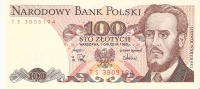 BILLETE DE POLONIA DE 100 ZLOTYCH DEL AÑO 1988 SIN CIRCULAR (BANKNOTE) - Polen