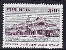 India MNH 2002, Cotton College Guwahati, Building, Architecture - Ungebraucht