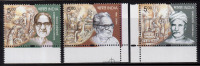 India MNH 2002, Set Of 3, Social Reformers, Ayyan Kali, Saikiani, Gora, - Ungebraucht