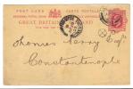 ENG165 - U.K. , Intero Viaggiato  Per Costantinople (Turkey) 14AP03  . - Covers & Documents