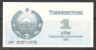 UZBEKISTAN 1992 ,1 SUM CRISP UNC - Oezbekistan