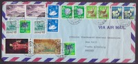 Japan Airmail Par Avion Mult Franked Beauty 1973 Cover GÖTEBORG Sweden Swan Schwan Bird Vogel Blume Flower Hirsch Deer - Lettres & Documents