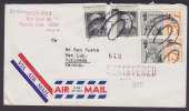 United States Via Airmail Par Avion Labels Registered Einschreiben Recommandée DANBURY 1965 Cover To Sweden (2 Scans) - 3c. 1961-... Cartas & Documentos