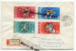 - Cover Recommandé - Hongrie, 4 Stamps ( Mexico 1968 ) - 1971,  Adressé à Warnonsk, Cachet Budapest, Très Bon état. . - Briefe U. Dokumente