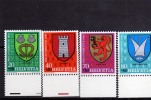 SWITZERLAND - SUISSE - SCHWEIZ - SVIZZERA 1981 COATS OF ARMS OF MUNICIPALITIES - STEMMI DEI COMUNI MNH - Neufs