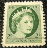 Canada 1954 Queen Elizabeth II 2c - Used - Oblitérés