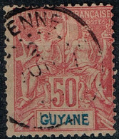 Guyane Française - 1892 - Y&T N° 40, Oblitéré - Andere & Zonder Classificatie