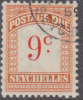 SEYCHELLES 1951 9c Postage Due SG D4 FU XG166 - Seychellen (...-1976)