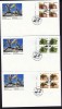 1994  Mid-value Definitives  Fruits: Apple, Hickory, Apricot    Sc 1365, 1369, 1373 Plate Blocks Of 4 - 1991-2000