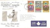 FDC 1° JOUR CANADA JEUX OLYMPIQUE OLYMPIC GAMES MONTREAL - 1971-1980