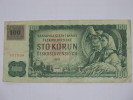 100 - Sto - Korun Tchécoslovaquie  -  Bankovka Statni Banky Ceskoslovenske. 1961 - Czechoslovakia