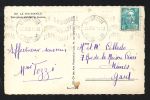 DF / FRANCE SUR CARTE POSTALE /  TP 810 MARIANNE DE GANDON / FLAMME LA BOURBOULE BRONCHES ASTHME LYMPHATISME PEAU 1952 - 1945-54 Marianne De Gandon