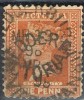 Lote 5 Sellos 1 Penny VICTORIA, Fechadores Y Parrillas, Yvert Num 101 º - Used Stamps