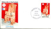 Wallis Et Futuna   FDC  Enveloppe 1er Jour    Trone Royal   11 Mars 89 - FDC