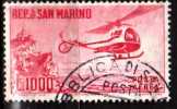 PIA - SAN  MARINO  - 1961 - Elicottero  -  (SAS  P.A. 138) - Airmail