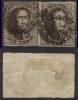 Belgien Belgium Mi# 7 II Waagrechtes Paar - 1851-1857 Medaillen (6/8)