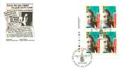 1990   Agnes Macphail, Politician     Sc 1293   Plate Block Of 4 - 1981-1990