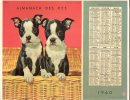 -  CALENDRIER Image Recto-Verso 1960 - Thèmes Chiens Et Chats - 507 - Grand Format : 1941-60