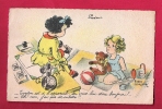 R. Levasseur. Pudeur. Petite Fille, Téléphone, Jouets, Teddy, Encrier, Tampon... Très Jolie Carte. - Levasseur, Roger