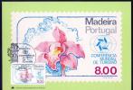 Portugal 1980 Madeira Tourism - Flowers - Orchid Maximum Card - Maximumkaarten