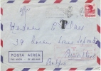 Lettre De San Remo Italie 1965 Taxée à Bruxelles Par Griffe Imprimée - Lettres & Documents