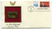 C First Day Of Issue "" F. Scott Fitzgerald """ Gold Stamp Replica 1996 FDC/bu/UNC - Andere & Zonder Classificatie