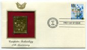 C First Day Of Issue "" Computer Technology , 50th Anniversary """ Gold Stamp Replica 1996 FDC/bu/UNC - Other & Unclassified