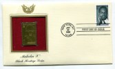 C First Day Of Issue "" Malcolm X, Black Heritage Series """ Gold Stamp Replica 1999 FDC/bu/UNC - Sonstige & Ohne Zuordnung