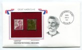 C Great Americans "" Oliver Wendell Holmes """ Gold Stamp Replica 1968 FDC/bu/UNC - Autres & Non Classés