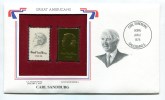 C Great Americans "" Carl Sandburg """ Gold Stamp Replica 1978 FDC/bu/UNC - Otros & Sin Clasificación