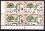 F0002 Malawi 1964, SG 209 10s Definitive (Afzelia Tree) Corner Block Of 4 - Malawi (1964-...)