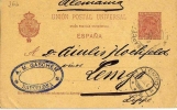 3546   Entero Postal Barcelona 1898 , Pelon 10 Cts, Alfonso Xlll, Entier Postal - 1850-1931