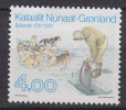 Greenland 1991 Mi. 219      4.00 Kr Ilulissat (Jakobshavn) 250 Jahre Heilbuttfischer Am Eisfjord Hunde Dogs Chiens MH* - Nuevos