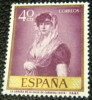 Spain 1958 Stamp Day And Goya Commemorative The Booksellers Wife 40c - Mint - Unused Stamps