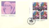 1980  Montreal Floralies  Flower Garden Sc 855  Plate Block Of 4 - 1971-1980